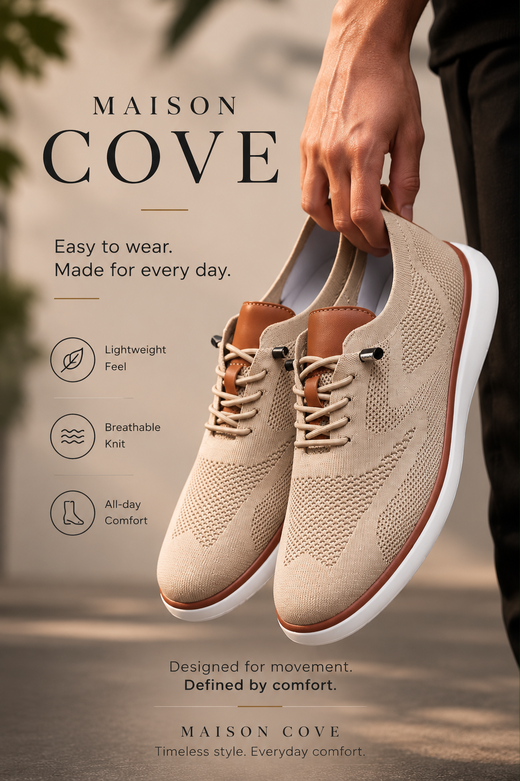 Cove Men's Shoe Beige