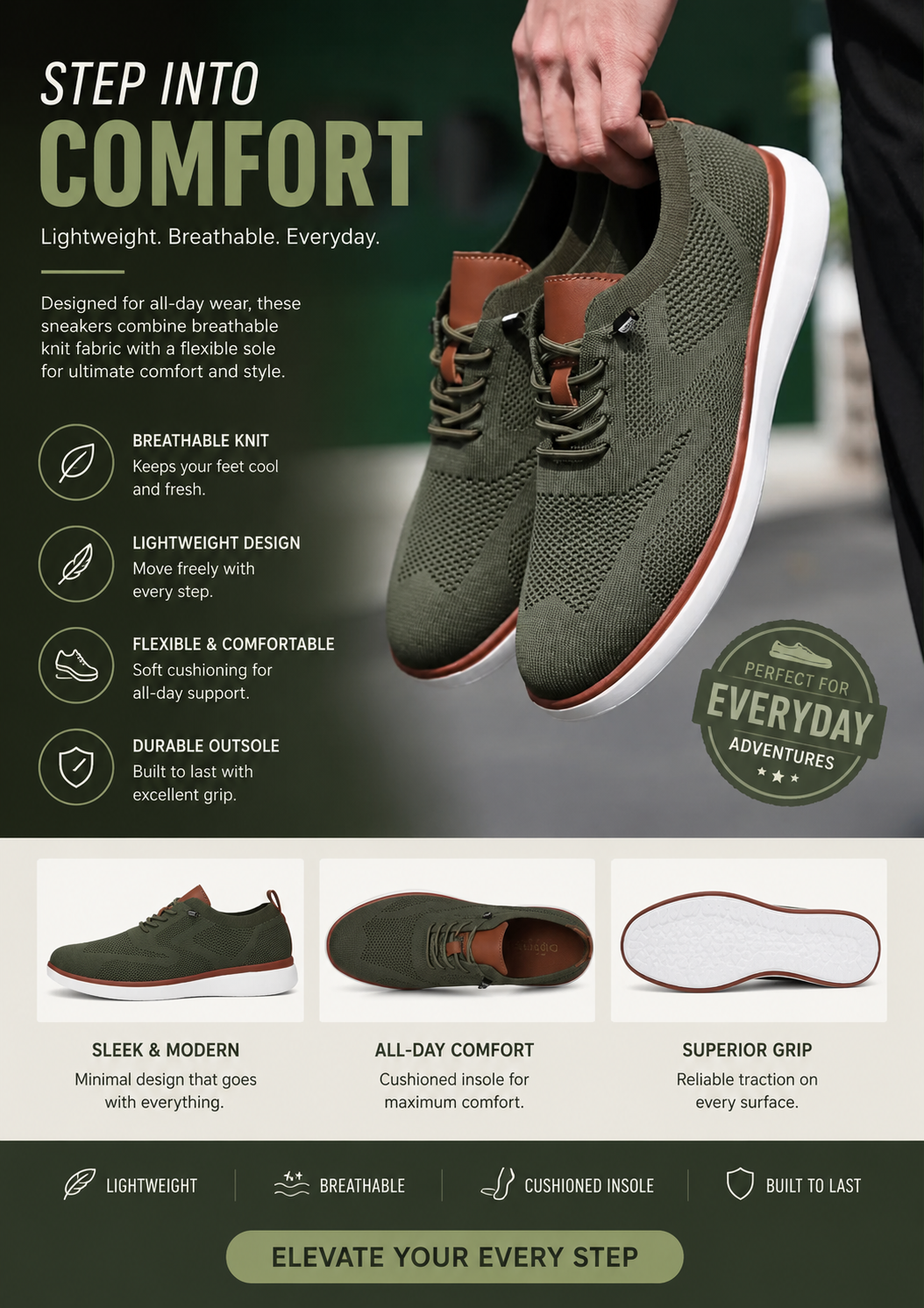 Cove Men's Shoe Olive Green
